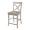 International Concepts Cosmo Counter Height Stool, 24" Seat Height, Washed Gray Taupe S09-142 - alternate 1